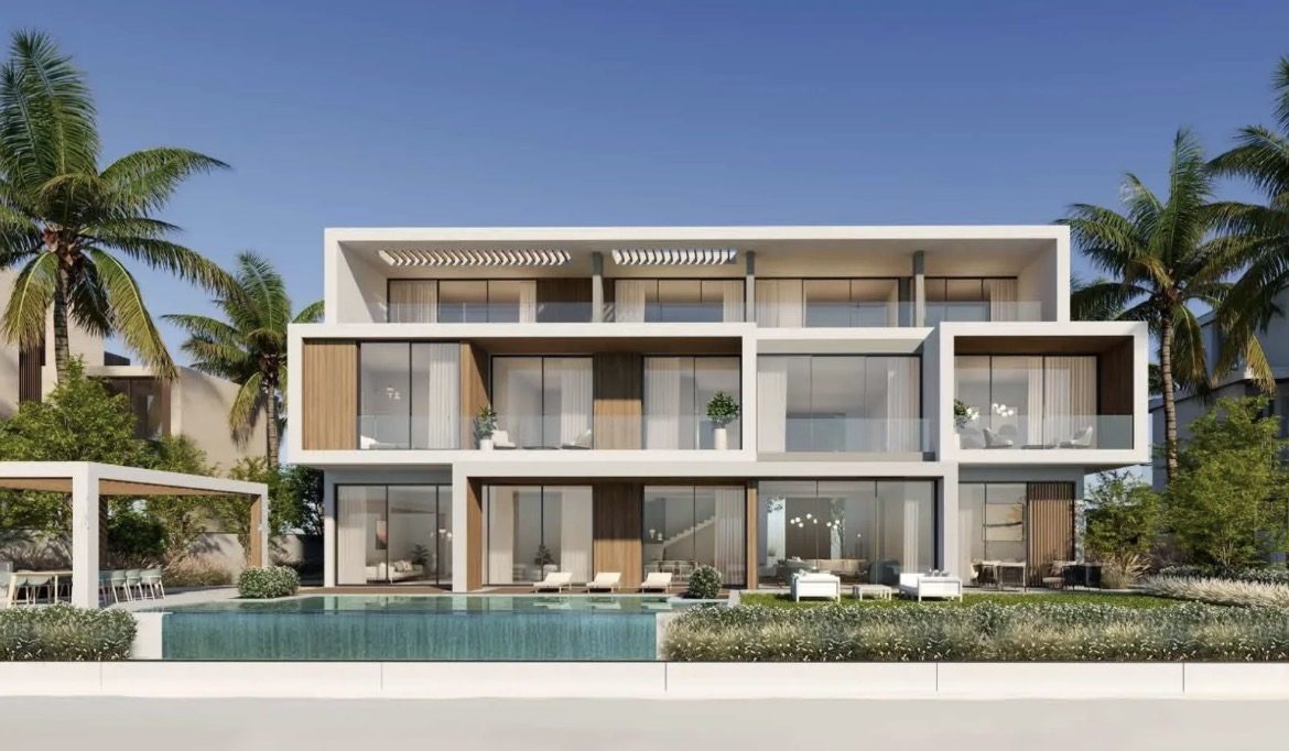 Contemporary waterfront villa with private pool