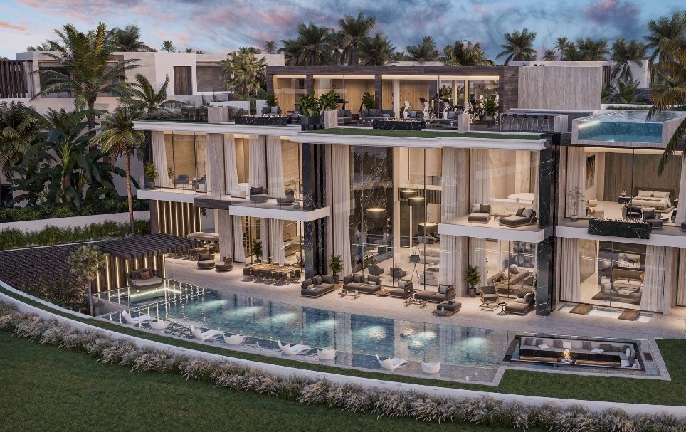 Ultra-luxury villa with rooftop pool and entertainment deck
